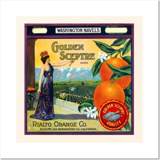 Golden Sceptre Brand crate label, 1925 Posters and Art